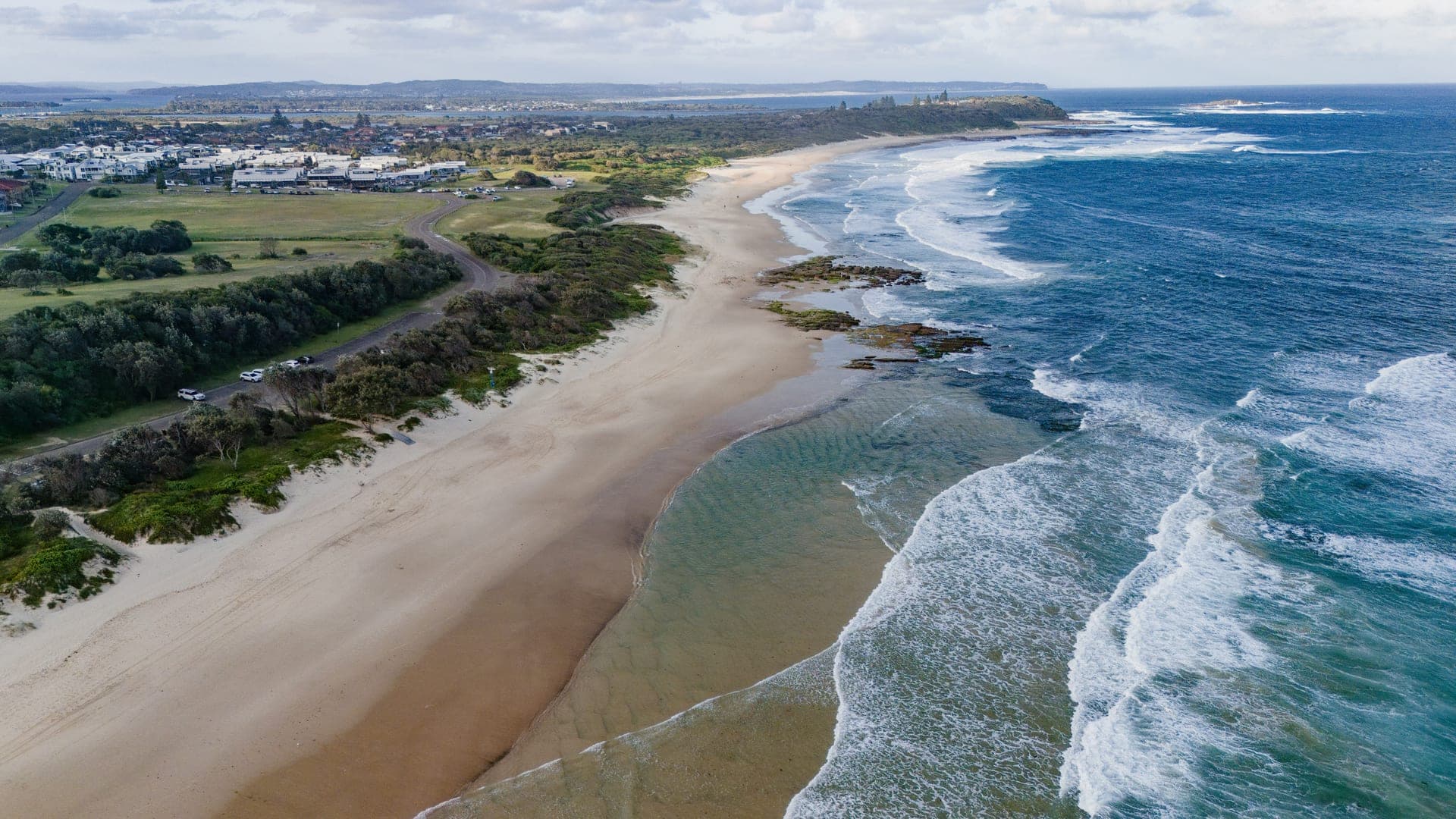 Sawtell beach and coastal village on the Coffs Coast, NSW 2452