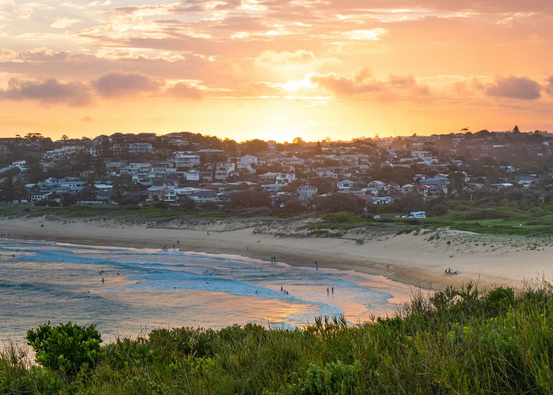 Woolgoolga beach on the Coffs Coast, NSW 2456